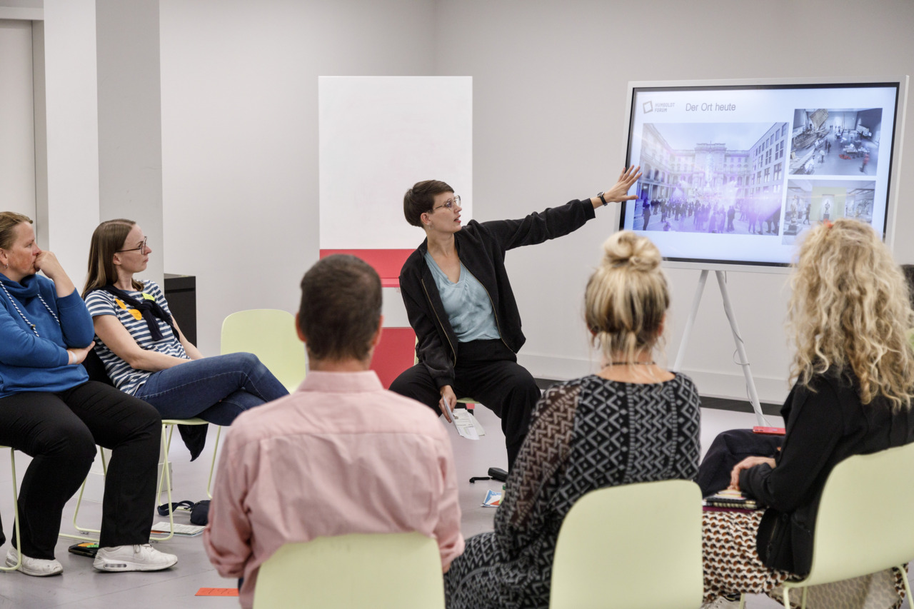 Chair circle during a presentation